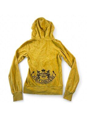 Vintage Y2K yellow bedazzled juicy couture tracksuit top